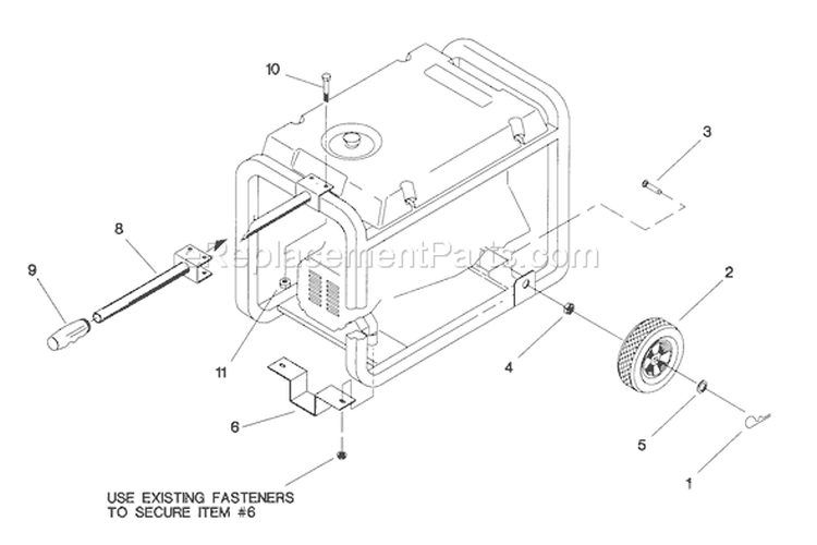 Page B Diagram and Parts List for 1306-0  Briggs and Stratton Generator